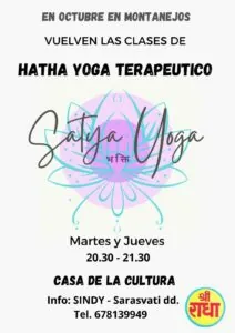 Hatha Yoga Terapéutico martes y jueves de octubre a las 20.30 en la Casa de la Cultura de Montanejos